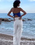 The Ida Scarf Top in klein blue