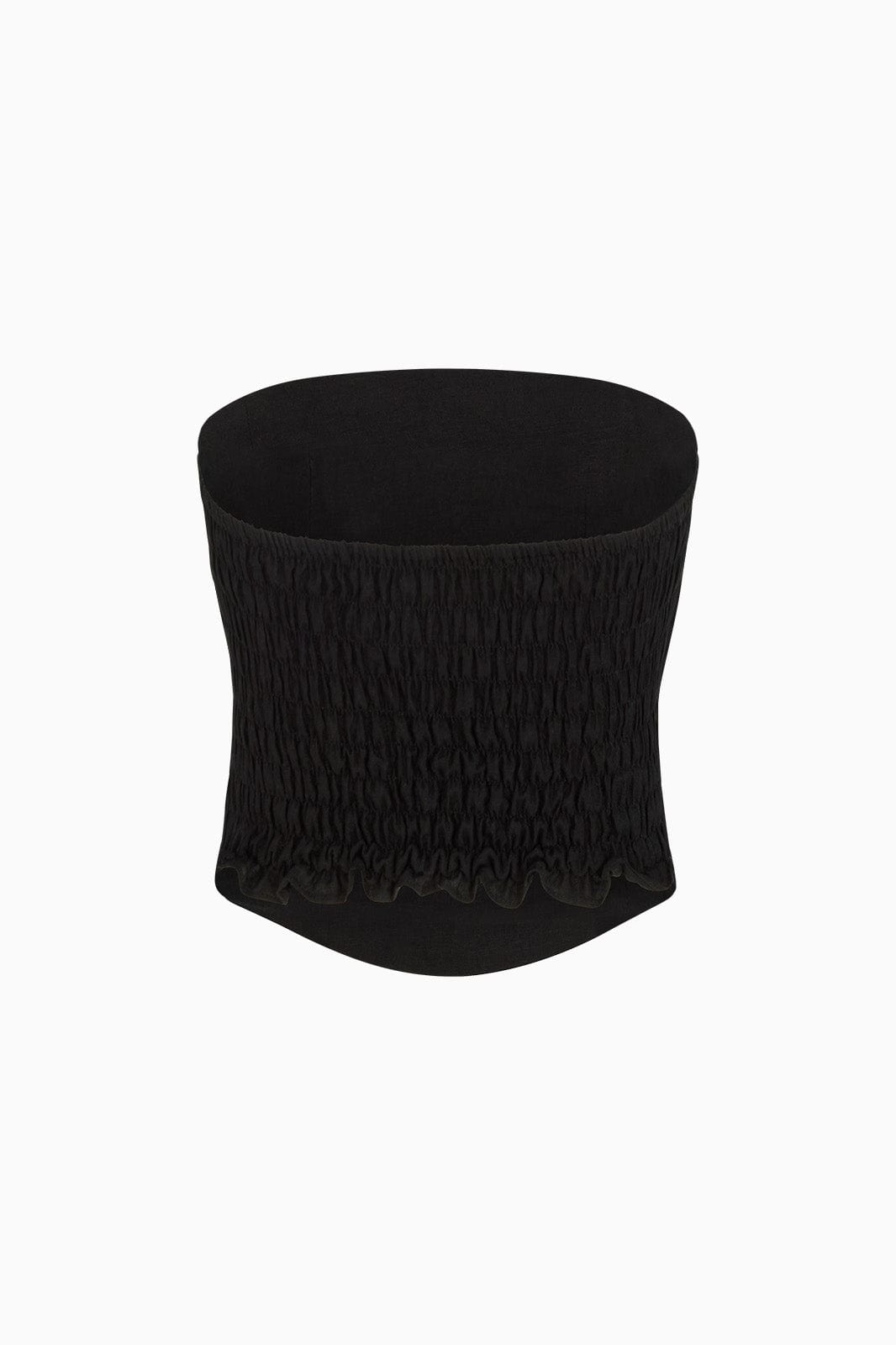 The Pippa Cropped Bandeau Bustier Top in black