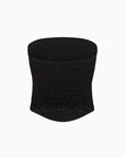The Pippa Cropped Bandeau Bustier Top in black