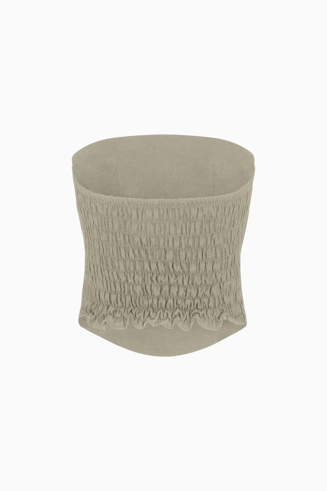 The Pippa Cropped Bandeau Bustier Top in oatmeal