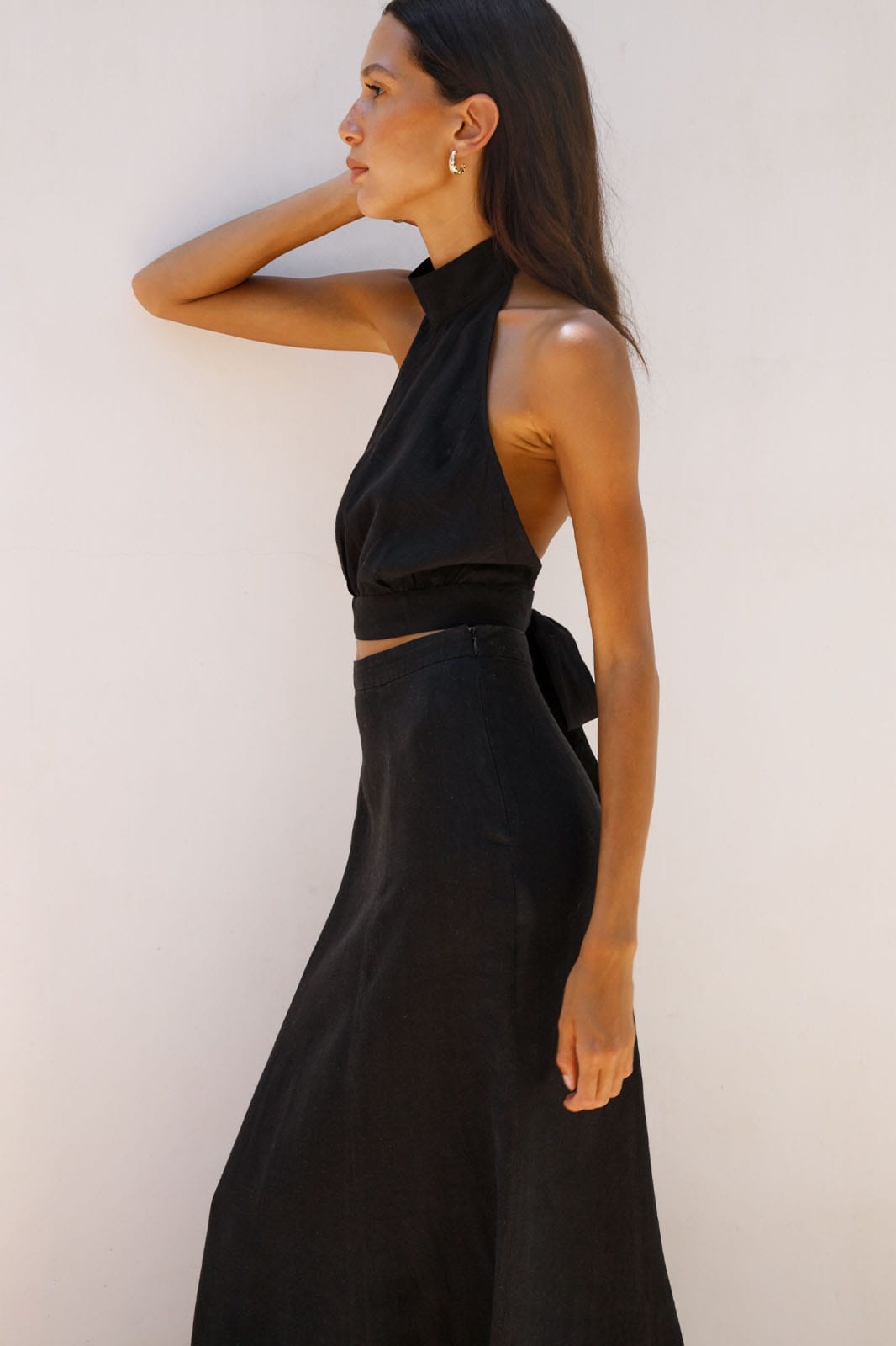 The Ronja Halterneck Top in black