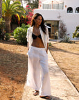 The Giulia Drawstring Trousers in off-white