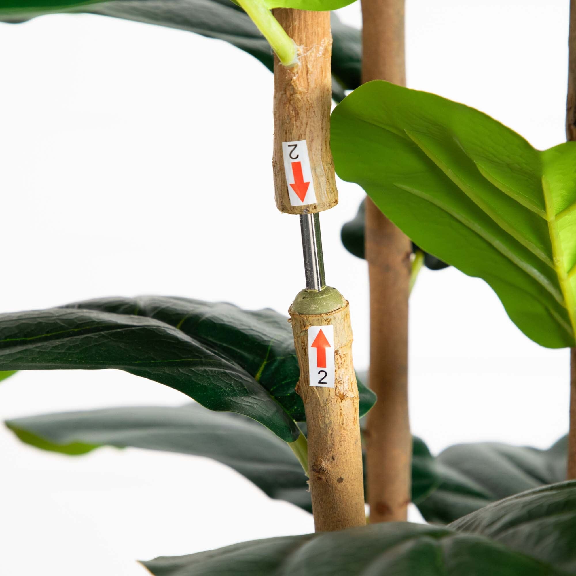 Artificial Fiddle Leaf Tree in White Planter - 7'