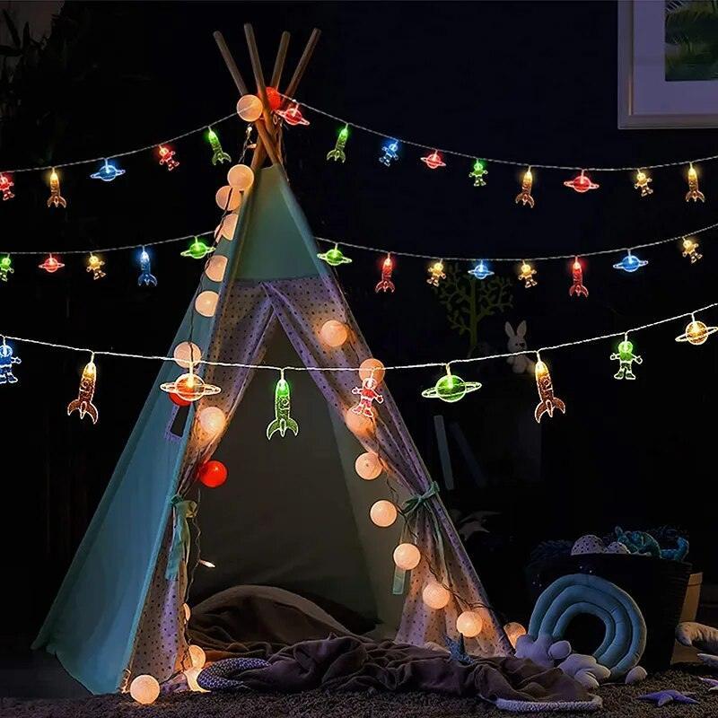 Astronaut Galaxy Space Copper LED String Light