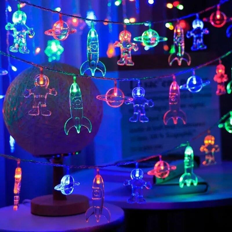 Astronaut Galaxy Space Copper LED String Light