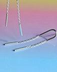 Asymmetrical Arch Sterling Silver Stud Earrings