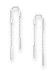Asymmetrical Arch Sterling Silver Stud Earrings