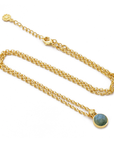Charis Round Gemstone Necklace Labradorite