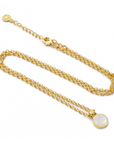 Charis Round Gemstone Necklace Moonstone