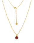 Charis Round Gemstone Necklace Ruby