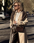 Aura Handmade Leather Bag - Dark Brown