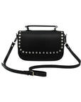 Aura Handmade Leather Bag - Black Studded