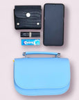 Aura Handmade Leather Bag - Baby Blue