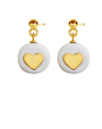 Pure Love Ceramic Earrings – Handmade, Gold & Silver Details by SCULP at www.brixbailey.com