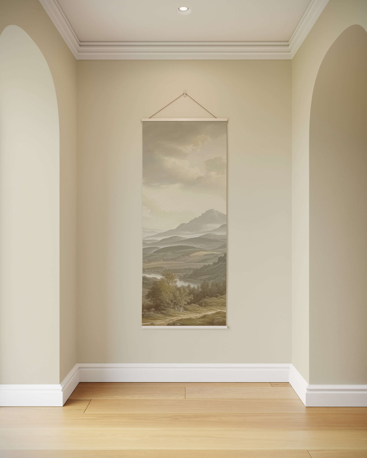 Vintage River Scene Tapestry