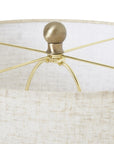 White Wicker Table Lamp with Linen Shade