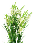Pack of 6 x Artificial Flowers White Larkspur Artifical Stem 80cm-0