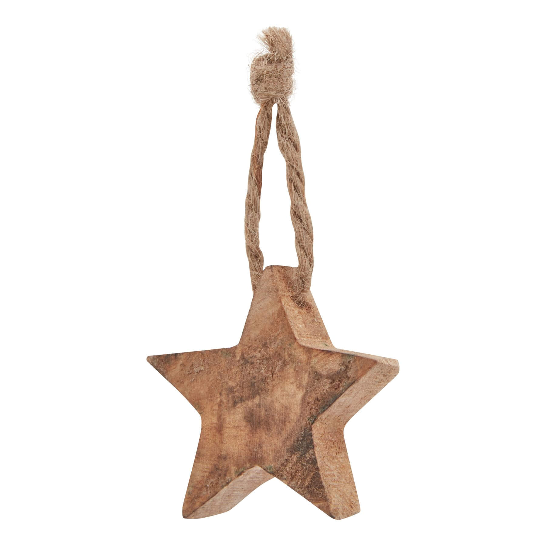 Rustic Wooden Star Ornament Set for Holiday Decorating