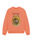 Snuggle in Style – Red Chow Chow Ladies Oversized Sweatshirt!
