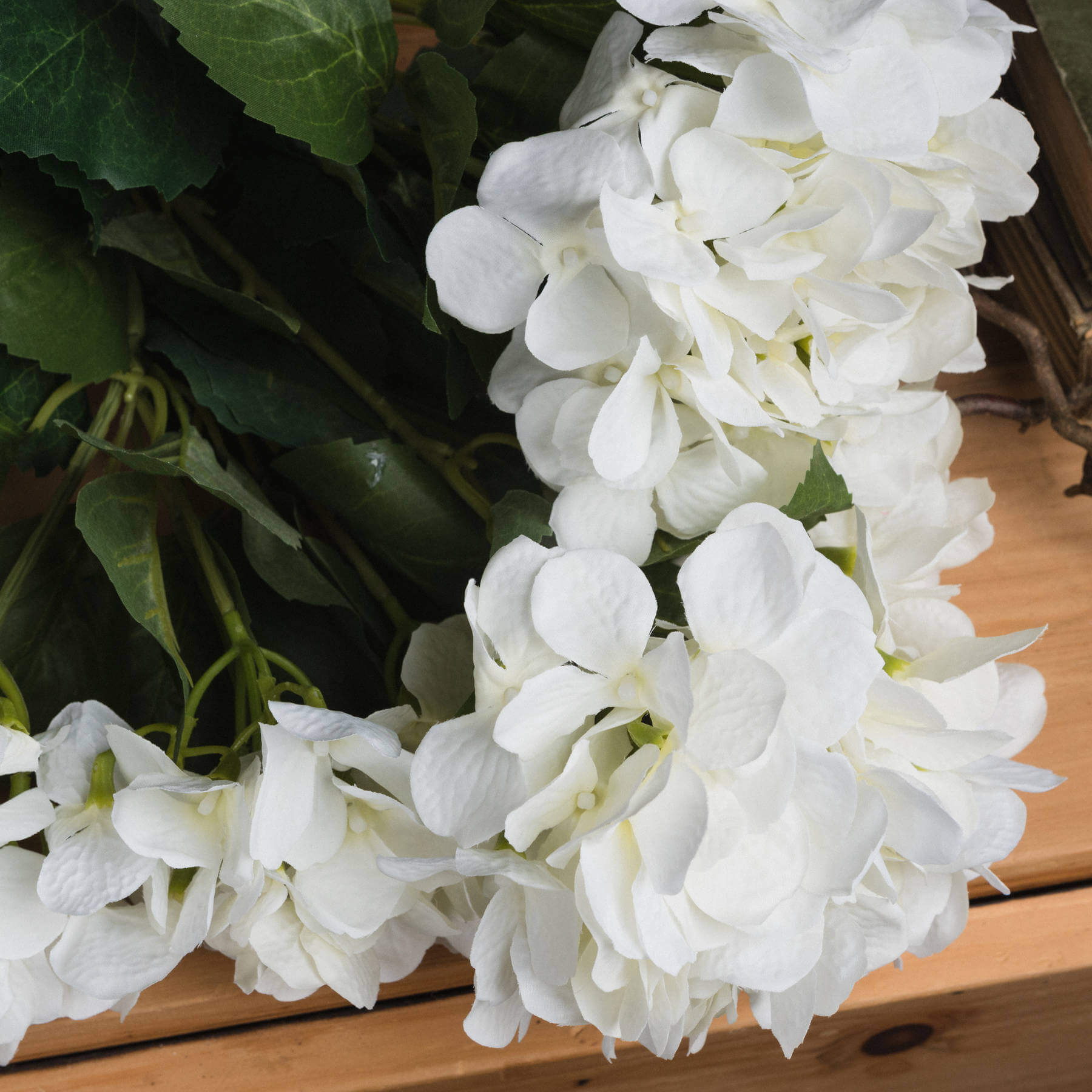 White Hydrangea Faux Flower Bouquet
