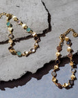 Gold Sara Mixed Gemstone Bracelet Pariba Onyx, Smoky Quartz & Rose Quartz