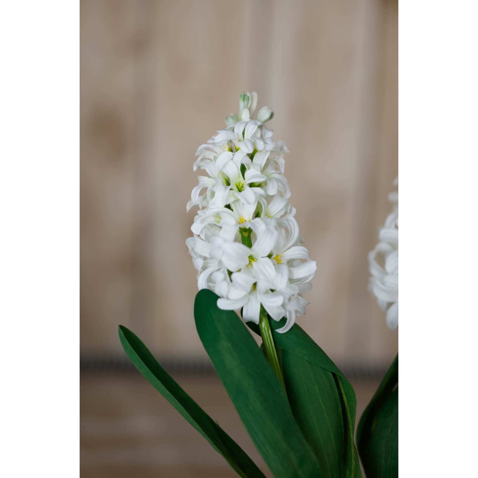 White Hyacinth Faux Stem for Effortless Home Style