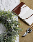 Frosted Pine Wreath with Natural Pinecones