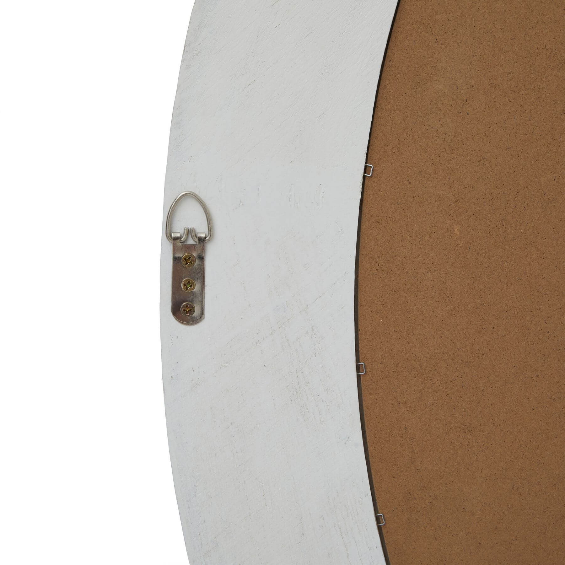 Vintage Round Mirror with Weathered Wood Frame 120cm
