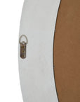 Vintage Round Mirror with Weathered Wood Frame 120cm