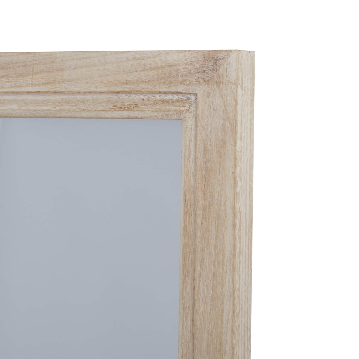 Tall Washed Wood Mirror with Rustic Window Design