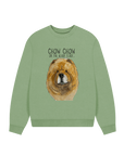 Snuggle in Style – Red Chow Chow Ladies Oversized Sweatshirt!