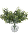 Winter Frosted Pine Spray with Pinecones