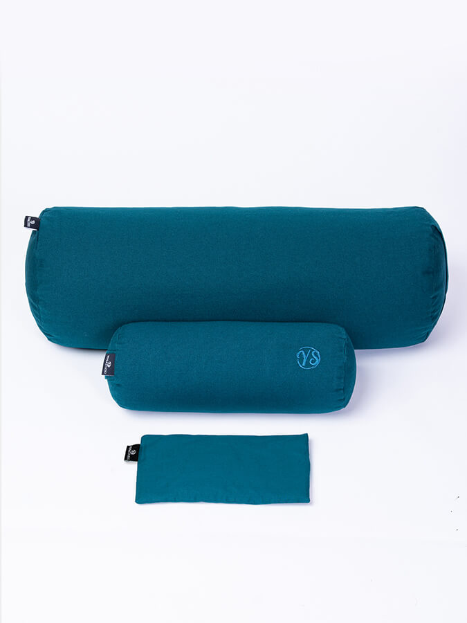 Yoga Studio Organic Meditation Bolster &amp; Eye Pillow Set - Relax