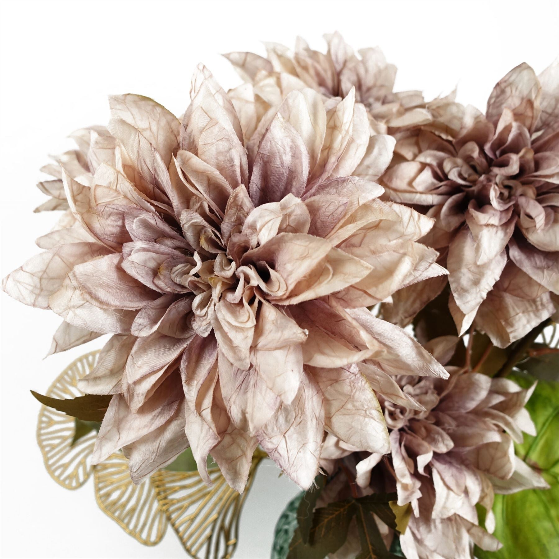 Pack of 6 x 55cm Dahlia Flower Stem - Dusty Pink-3