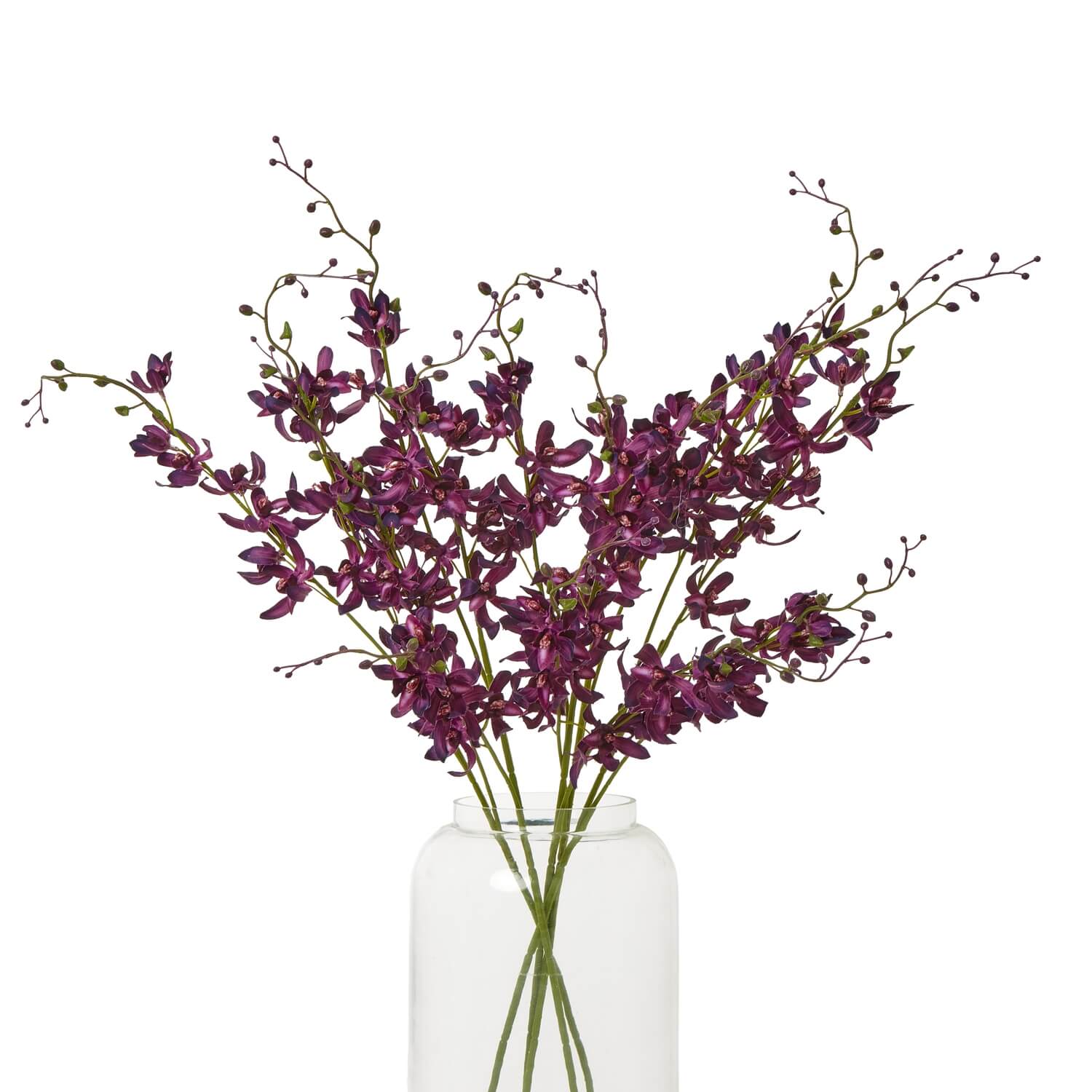 Vibrant Purple Cymbidium Spray | Elegant Floral Decor
