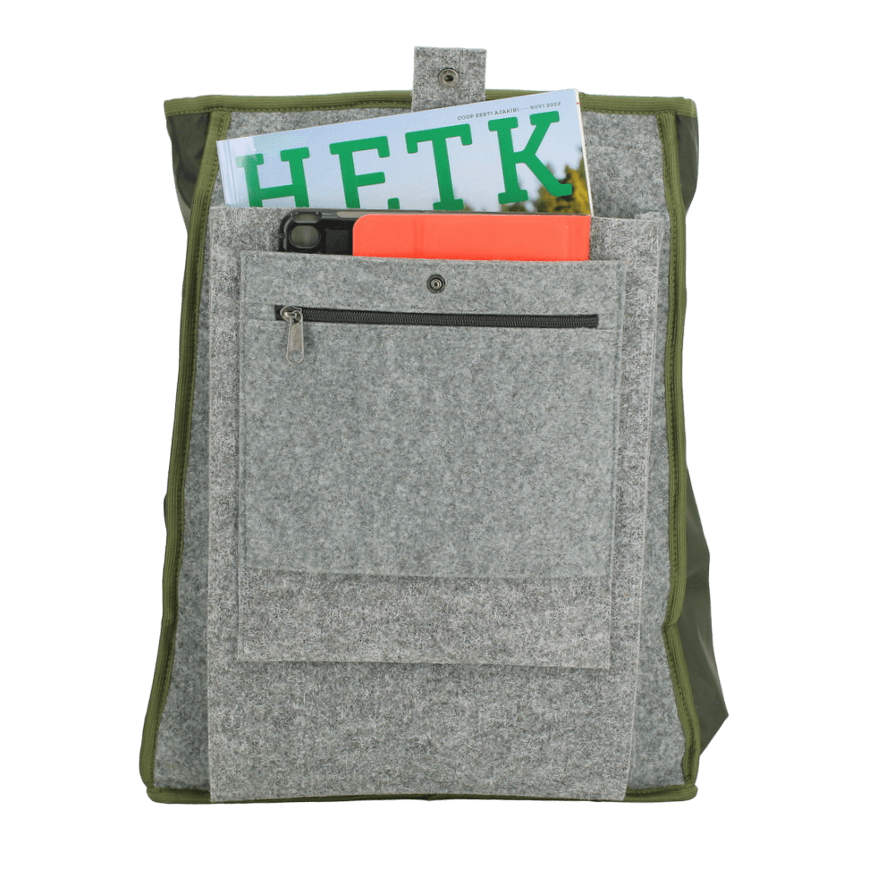 Cafe Backpack with G Hook in Khaki and Beige