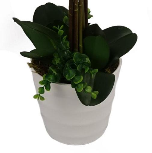 Artificial Deluxe Bush Orchid White 85cm Bush Orchid Lots Flowers-2