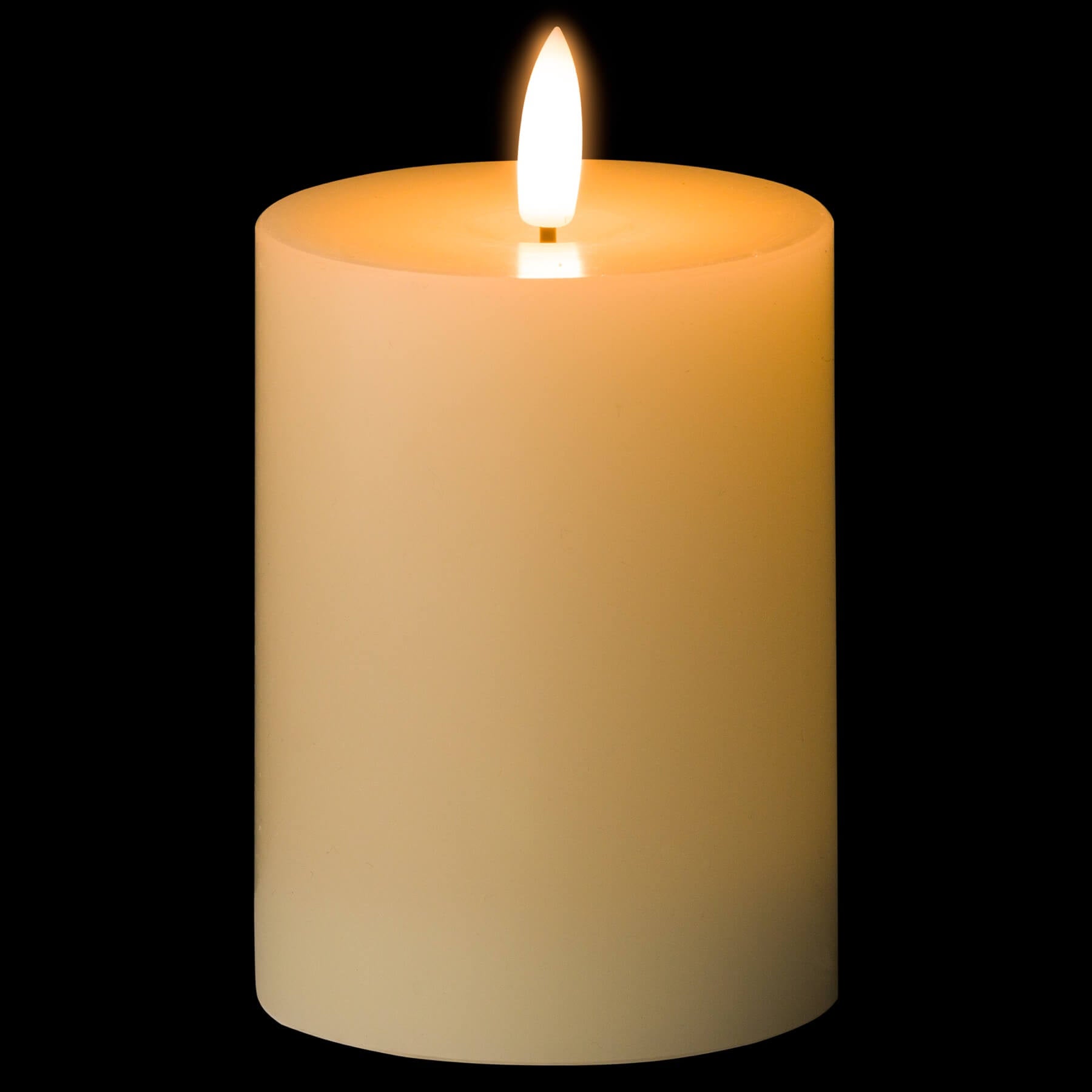 Premium ivory LED flameless candle with realistic flicker effect, safe for homes with kids and pets by Sostter at brixbailey.com
