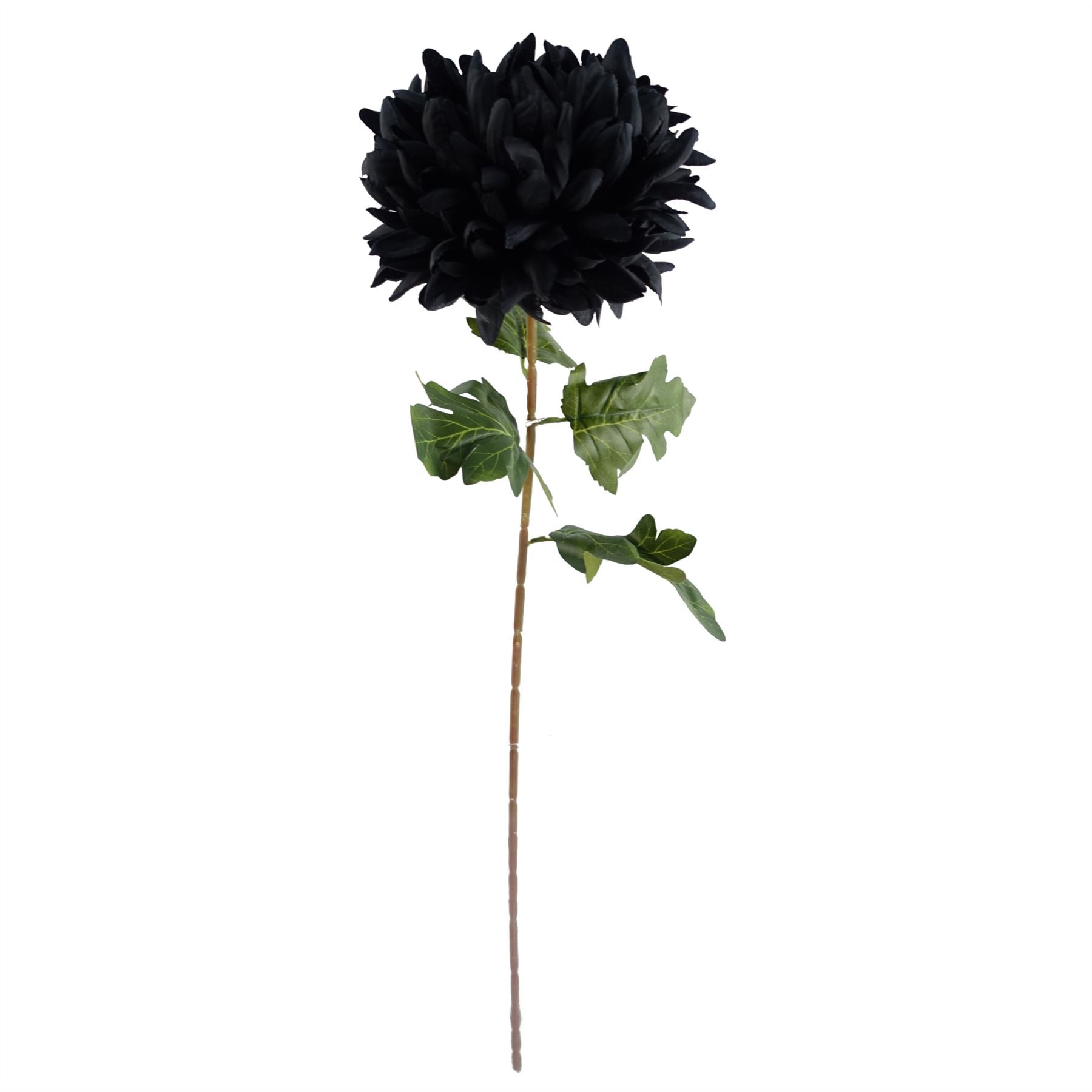 Pack of 6 x Artificial Flowers Extra Large Reflex Chrysanthemum - Black 75cm-4