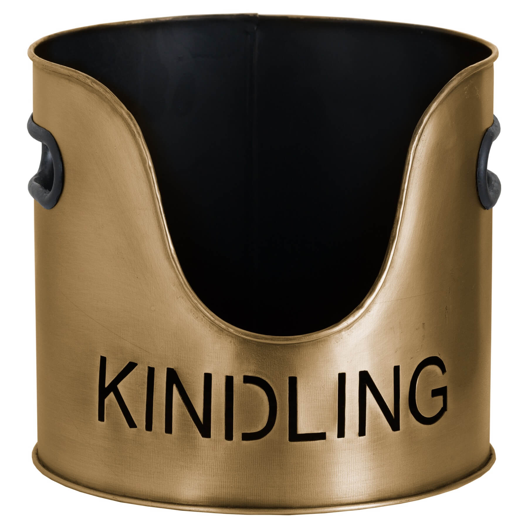 Rustic Bronze Log Bucket and Match Holder Set
