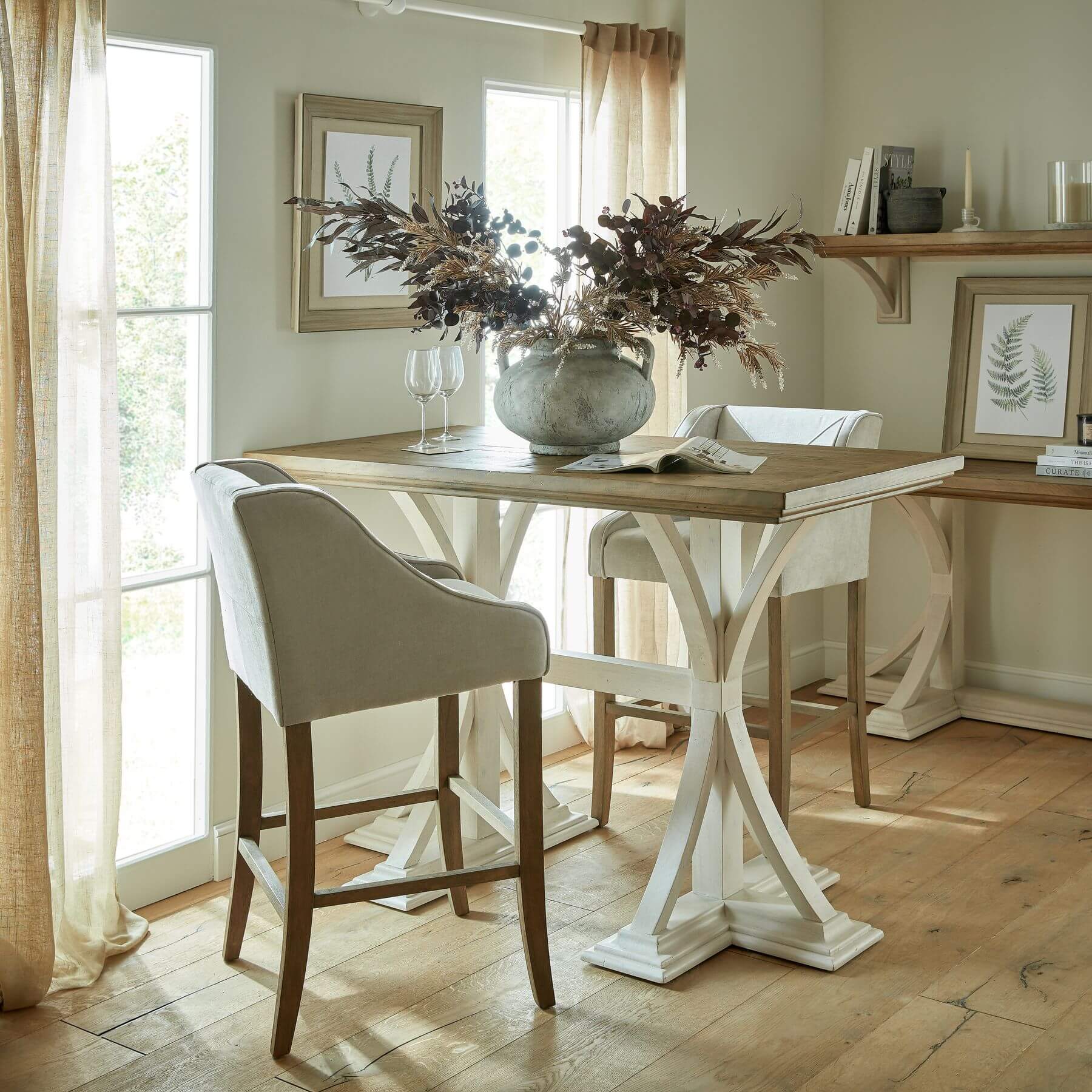 Rustic Bar Table in Solid Pine for Modern Living