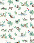Watercolour Rainforest Wallpaper | Jungle Animals | Children's Bedroom & Nursery