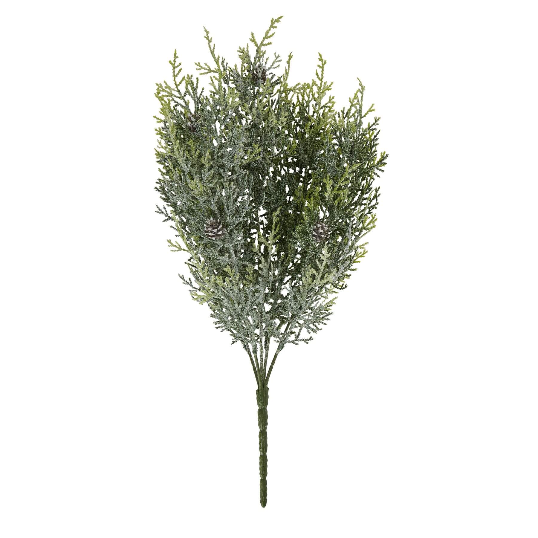 Winter Frosted Pine Spray with Pinecones