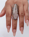 Rose Quartz & Sodalite Teardrop Statement Rings.