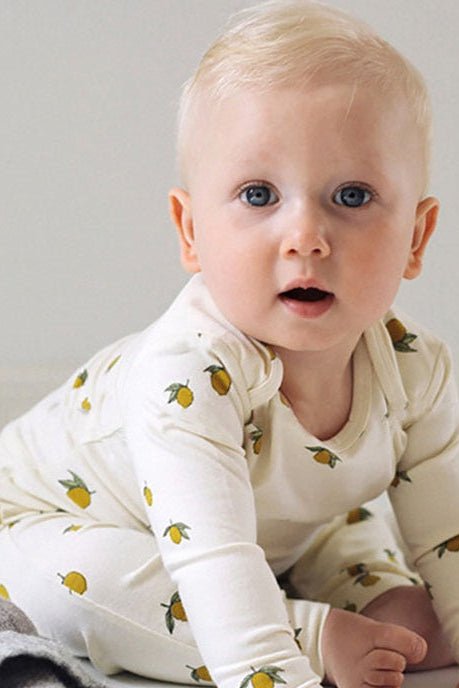 Lemon Print Romper 100% Cotton