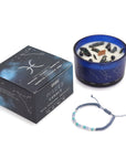 Pisces Zodiac Gift Set — Crystal Candle, Gemstone Bracelet, Bath Fizzers & Fragrance Oil