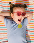 Babiators Original Mirrored Heart Sunglasses - Fuchsia Haze