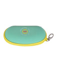 Babiators Travel Case - Aqua with Yellow Trim