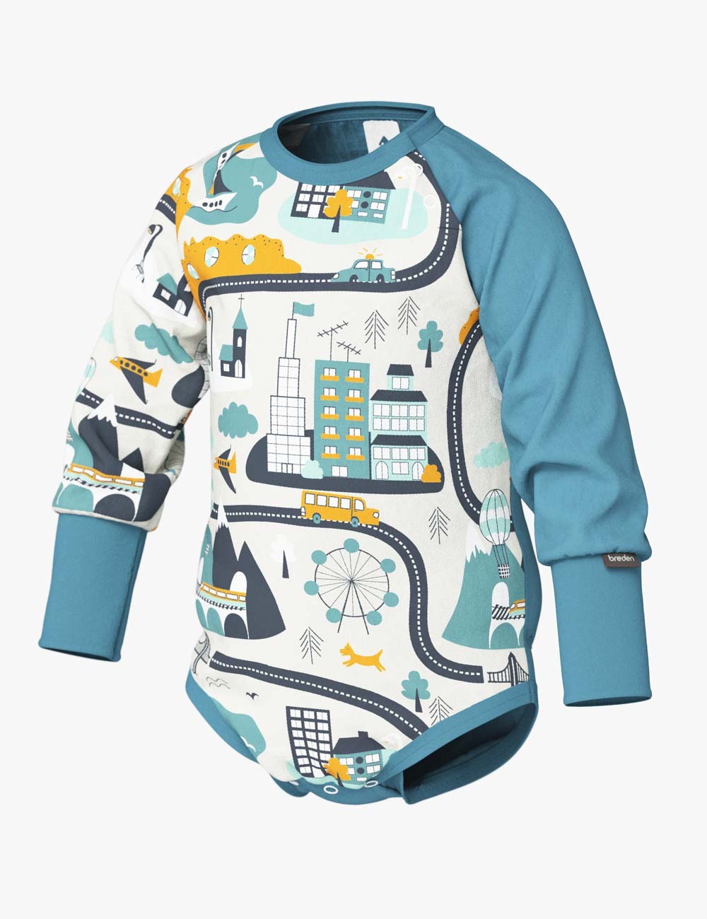 Long Sleeve Baby Bodysuit City Life