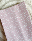 Anti-Roll Wedge Changing Mat - Dusky Pink Spotty Print